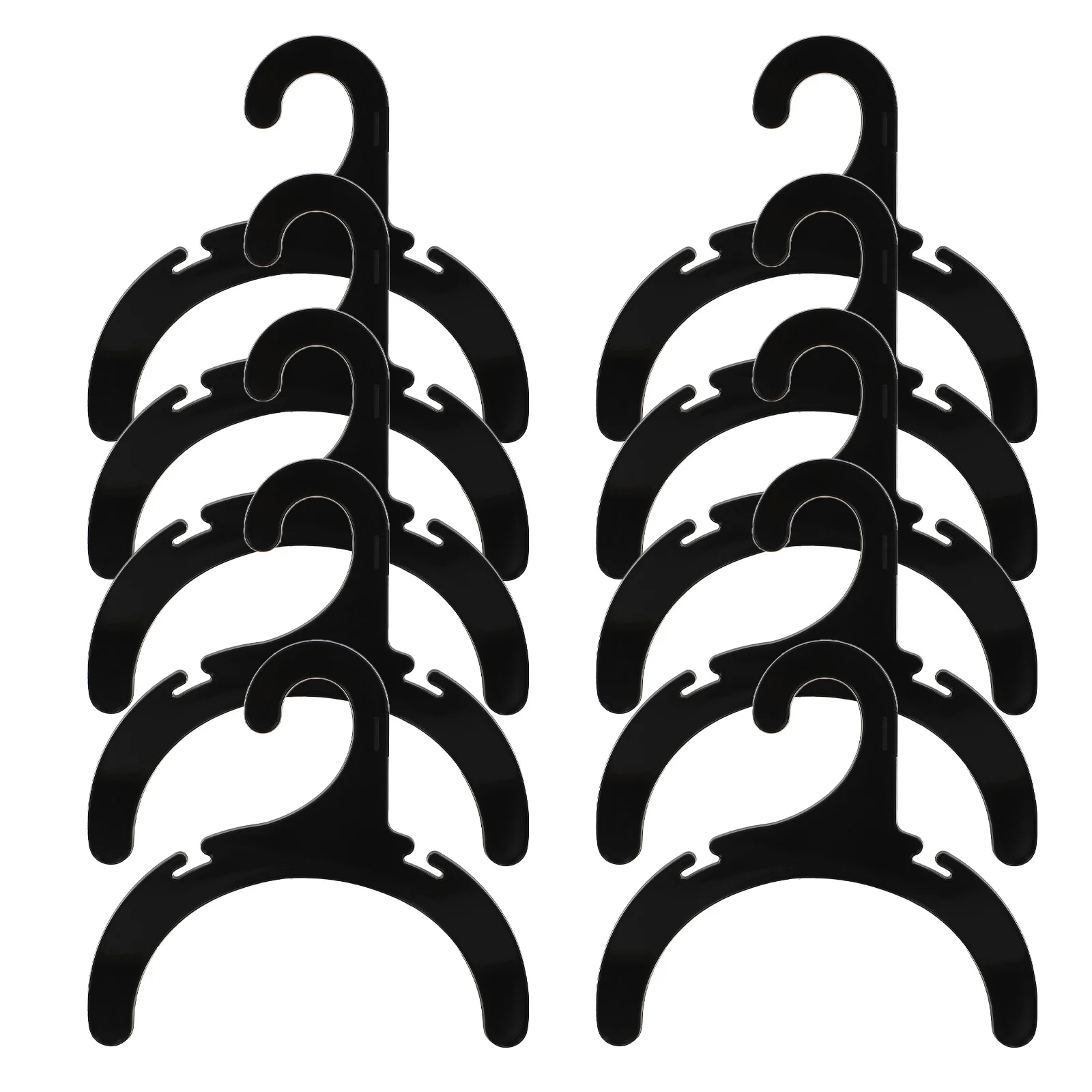 

24 Pcs Baby Coat Hanger Pet Toddler Hangers Black Plastic Clothes Apparel Rack Small