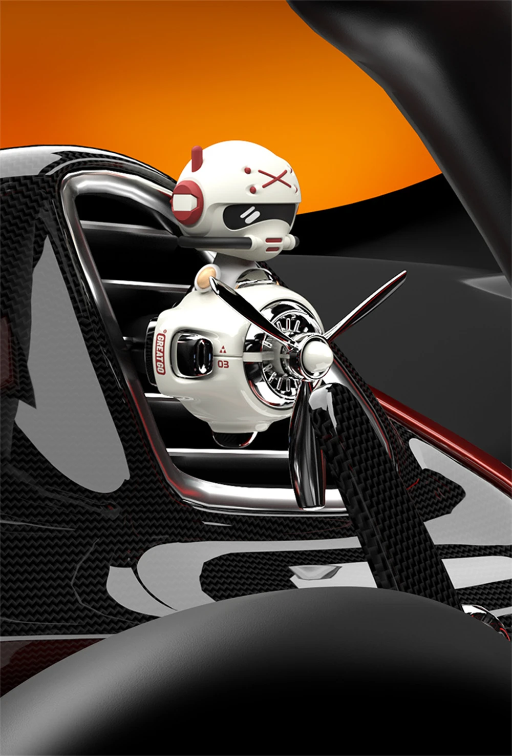 Bär Auto Lufterfrischer Fahrzeug Gebläse Hubschrauber Aroma Diffusor Auto Deodorant Air Vent Dekoration Innen Auto Parfüm – Detail 3