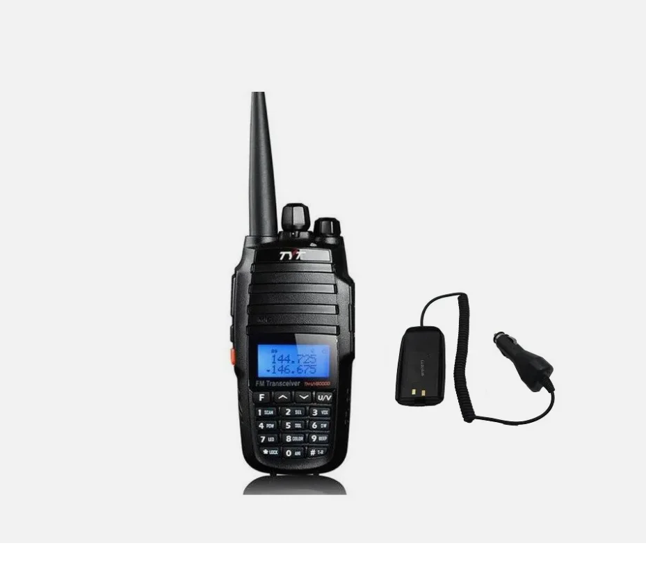 TYT TH-UV8000D 10W 3600MAH U/VHF Transceiver Cross-band 2 Way Radio + Eliminator