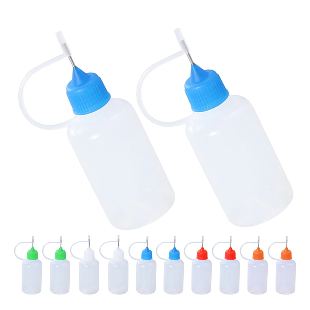 

25pcs Glue Dispenser Bottles Fine Tip Portable Applicator Reusable Small Needle Bottle Home Accessories Craft Paper