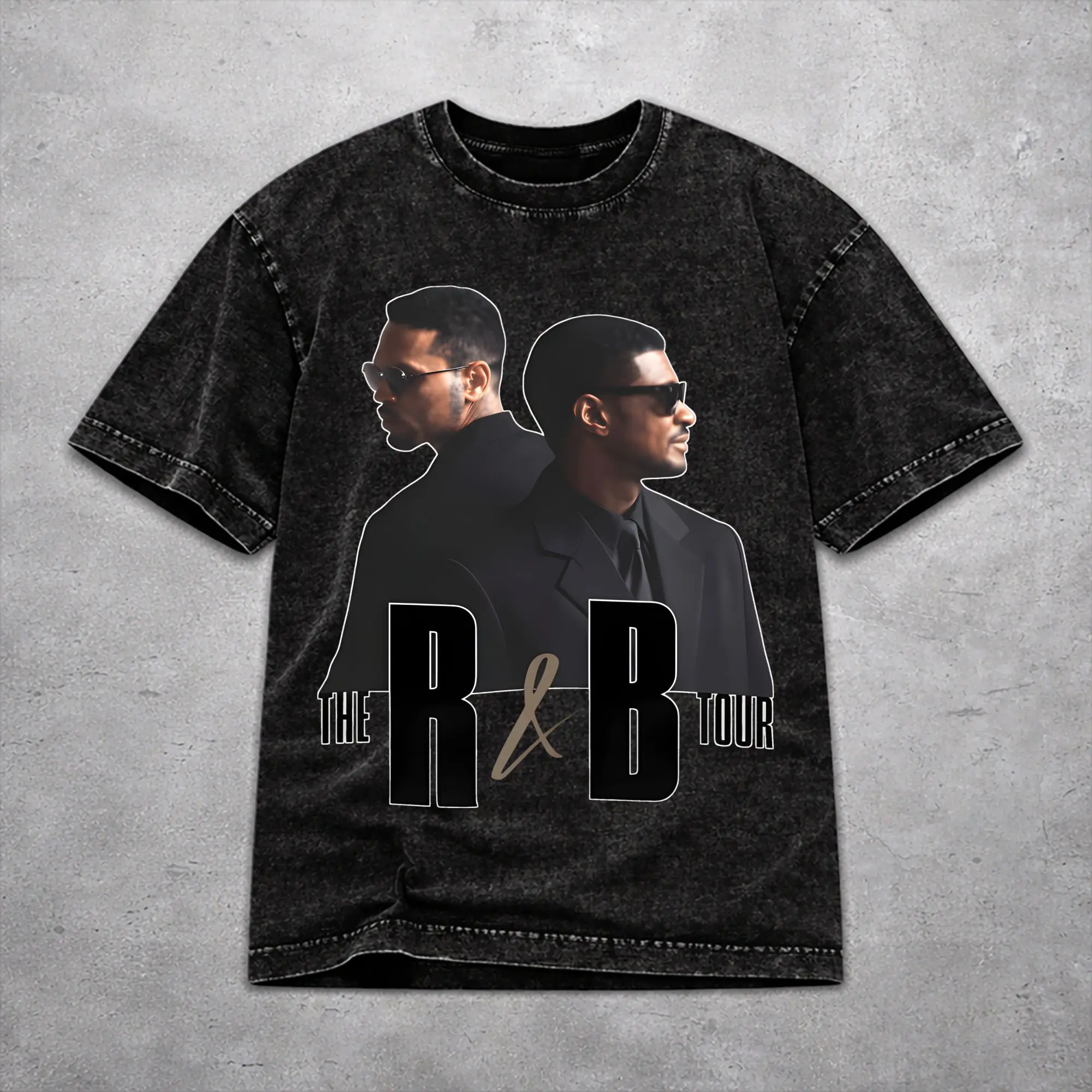 Chris Brown Usher R&B Tour 2026 T Shirt Vintage Style For Men Women 100% Cotton T-Shirts Tee Tops