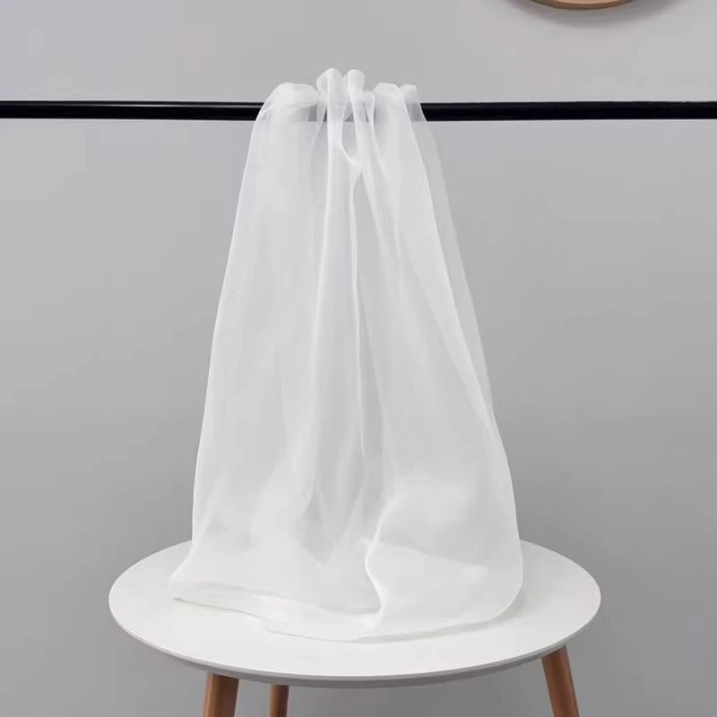 5 m/Lot Organza-Stoff mit hoher Dichte für Hochzeitskleider, Seidenimitat-Stoff, DIY handgefertigte Accessoires, transparentes Garn – Detail 7