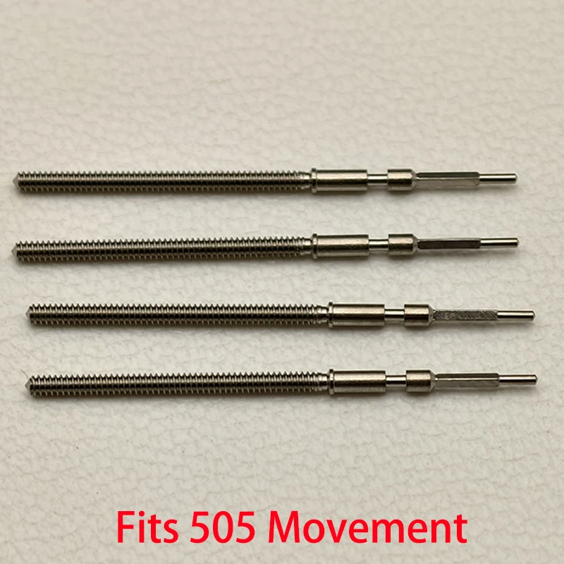 2pcs/4pcs 505 Watch Crown Stem Spare Parts Crown Watch Steel Stem Kit Fits 505 507 515 517 Automatic Mechanical Movement Stem