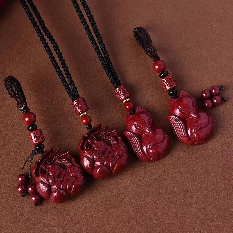 Natural , high-content purple gold nine-tailed pendant necklace