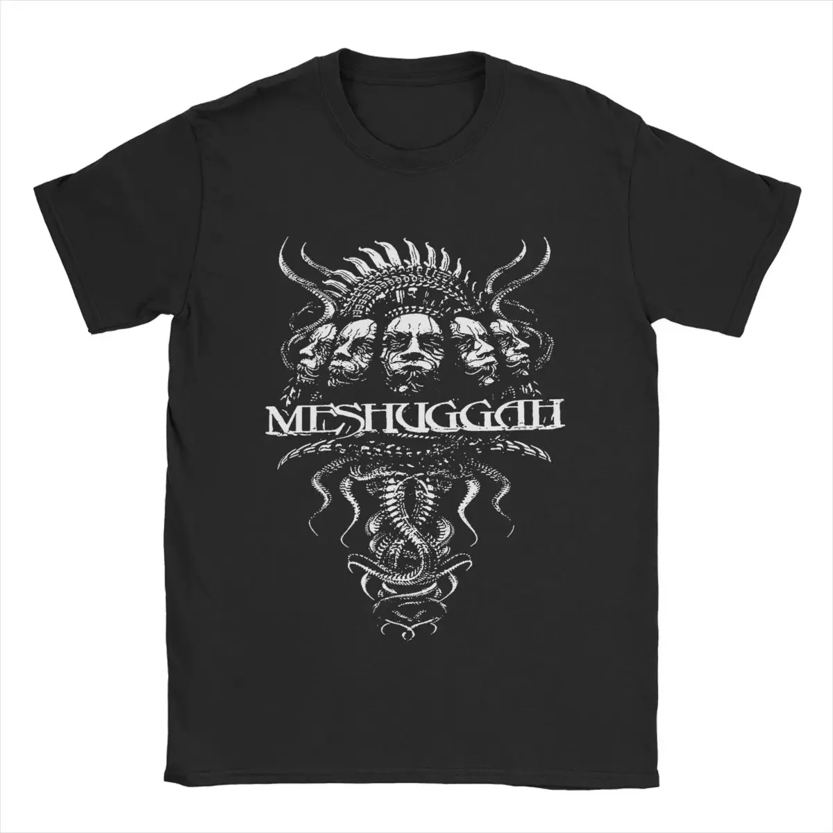 Meshuggah T-Shirts Men Humorous Pure Cotton Tee Shirt Round Collar Short Sleeve T Shirts Plus Size Clothing