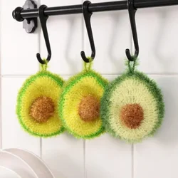 1PC Korea Avocado Dishwashing Towels Acrylic Polyester Silk Dish Cloth Cleaning Cloth Kitchen Washing Towel Reusable For Kitchen