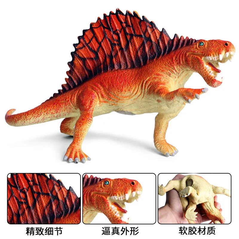 Modelo de dinossauro de borracha macia heterodonosaur jurássico tiranossauro rex dinossauro brinquedo simulação heterodonosaur modelo animal