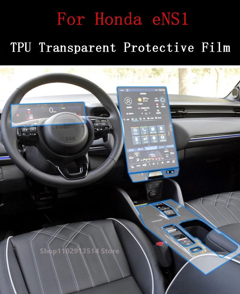 

For Honda eNS1 (2022-2023) Car Interior Center Console Transparent TPU Protective Stickers Anti-scratch Repair Film Accessories