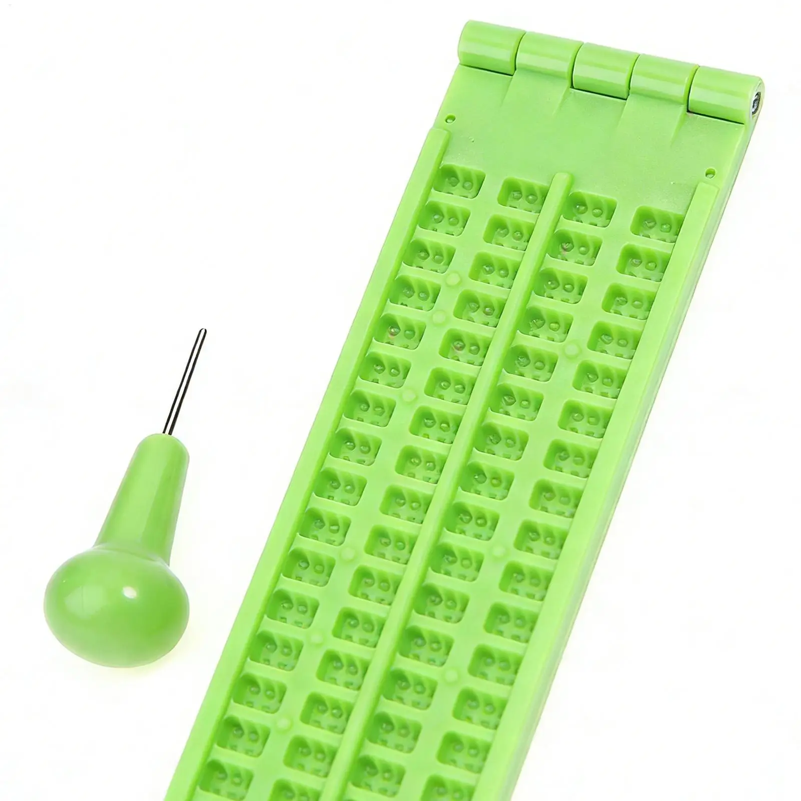 

Инструменты для письма по Брайлю: 4 строки, 28 ячеек, учебное пособие для слепых, доска для практики Брайля для детей, подростков, взрослых, студентов и учащихся