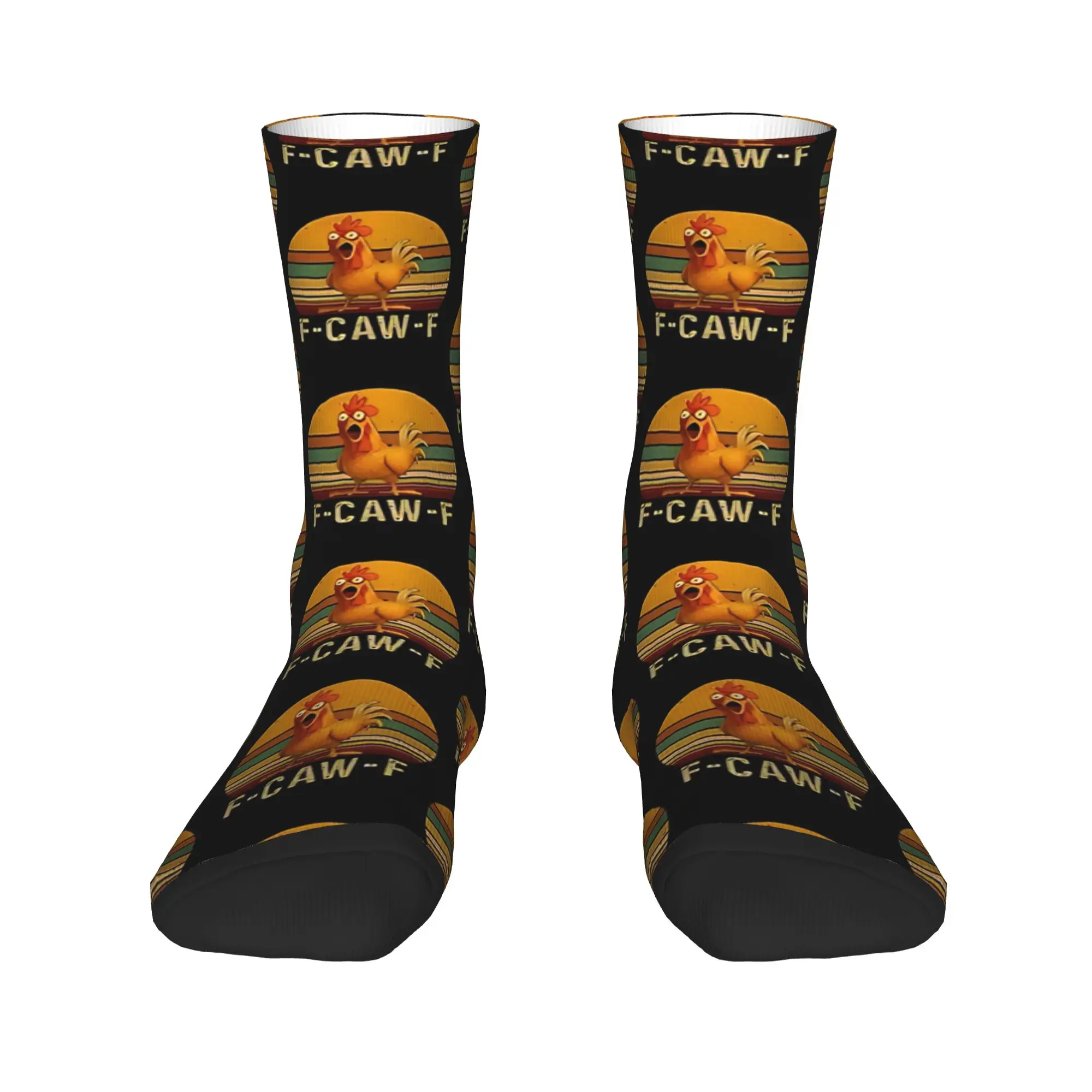 الغراب الفكاهة القوطية مضحك F-Caw-F جوارب الرجال الجوارب مريحة الجدة الجوارب الربيع الدراجات المضادة للانزلاق جوارب مطبوعة هدية