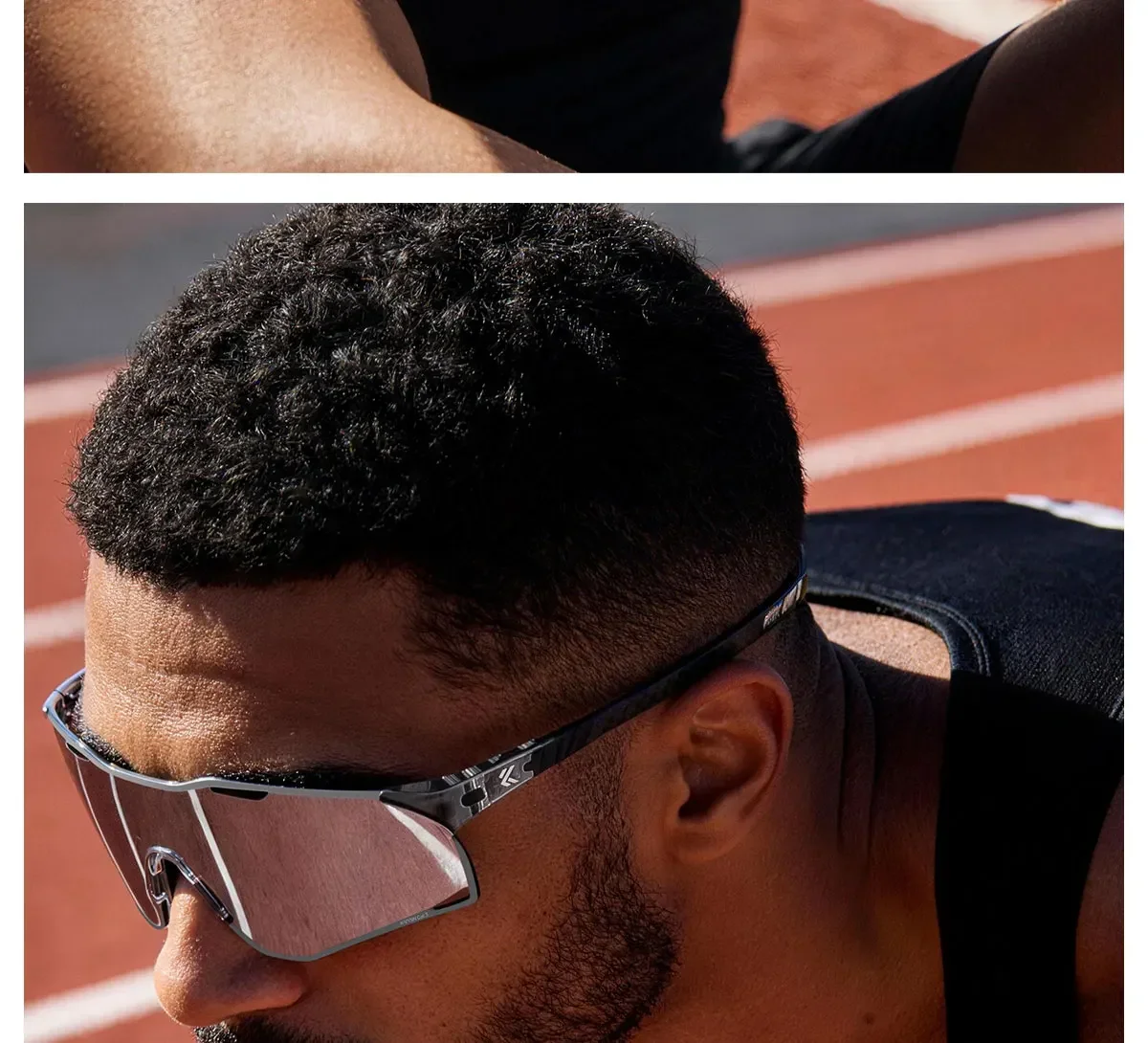 Kapvoe 2026 Neue Sonnenbrille Radfahrbrille Leichte Laufbrille Sportbrille für Männer und Frauen Wanderbrille Kohlefaser UV400 Schutzbrille – Detail 33