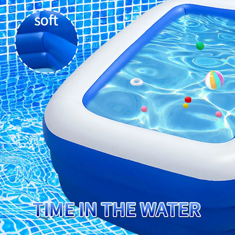 Blue & White Party PVC Inflatable Swimming Pool Water  Pool  for  and Adults