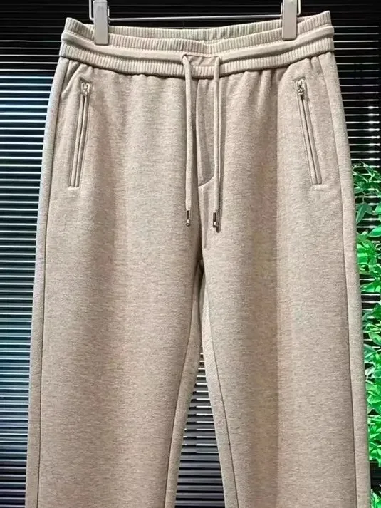 

New Men's Casual Pants High Quali Faionable Sli Spring Autumn Straight Leg Waed mid Waist Belted Comfortable Fit