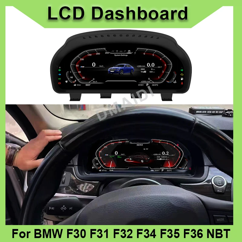 

LCD Linux Digital Cluster Dashboard for BMW 3 / 4 Series F30 F31 F32 F34 F35 F36 2013-2019 Car Speedometer Virtual Cockpit Panel