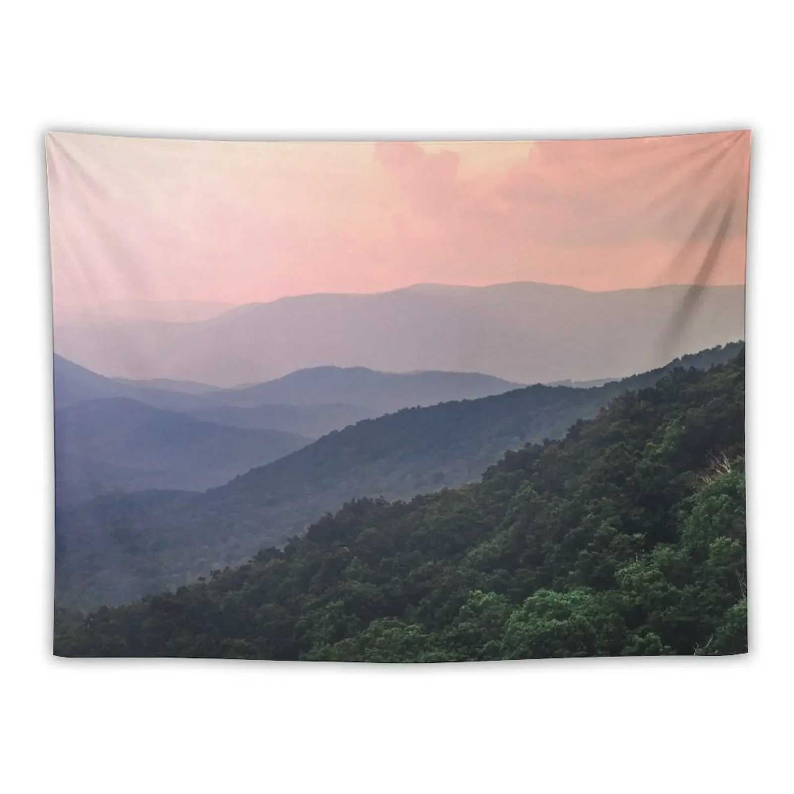 Smoky Mountain National Park Sunset Tapestry Room Decor Korean Style Living Room Decoration Things To Decorate The Room Tapestry