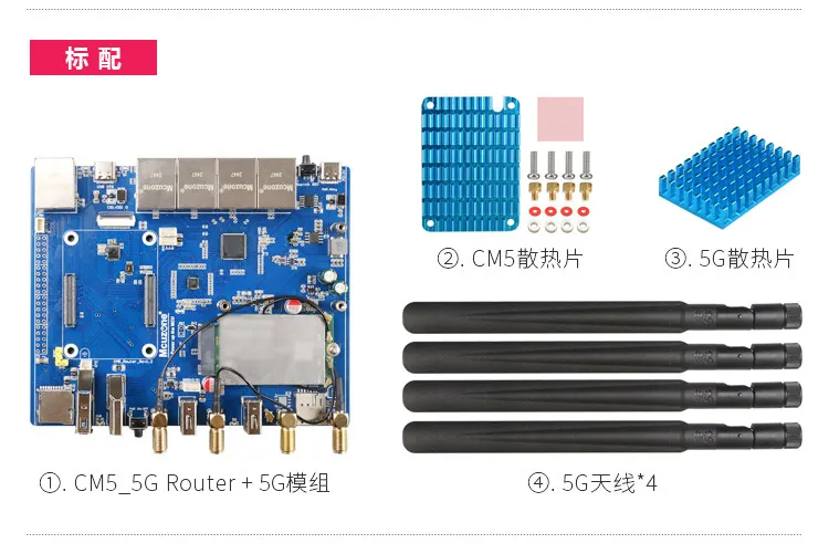 Raspberry Pi CM5_5G Router Expansion Board With 5G Module 4G LTE Gigabit Ethernet USB 2.0 & USB 3.0