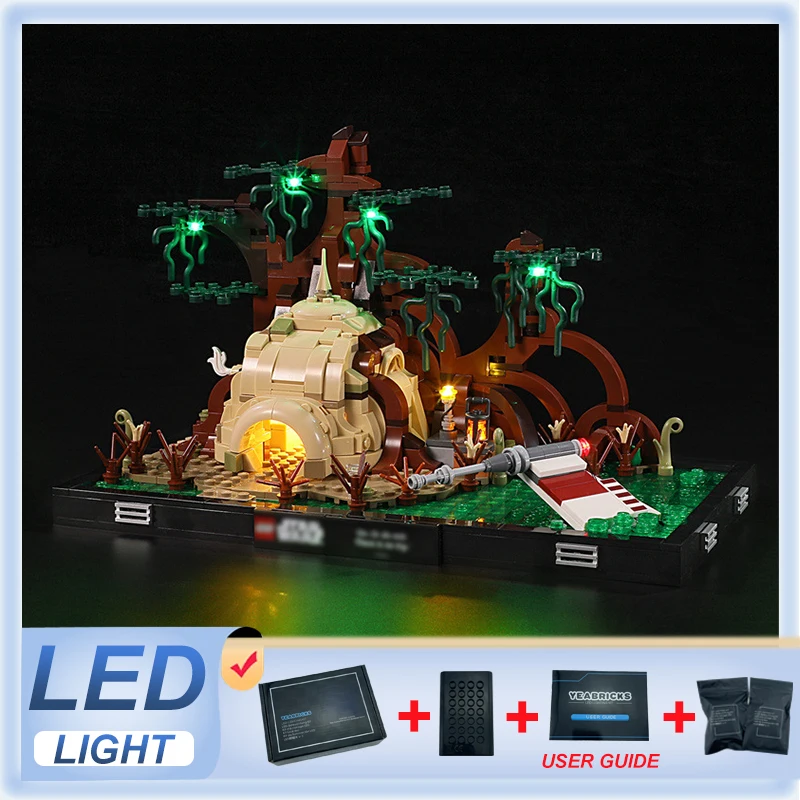 DIY LED Light Kit For LEGO 75330 Dagobah Jedi Training Diorama   (Only LED Light,Without Blocks Model)