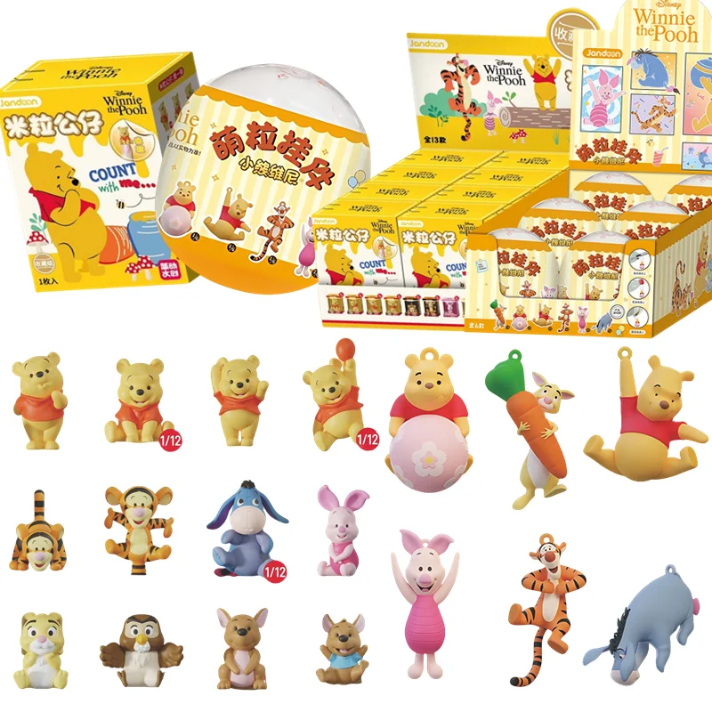 

JANDOOM Dinsey My Friends Tigger & Pooh Eeyore Пятачок Фигурка Рисовое зерно Кукла Фигурки Слепая коробка Аниме Модель Игрушка Рождественский подарок