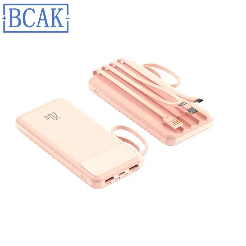 New Style Bring Your Own Cable, Convenient Power Bank 20000mAh, Large-capacity Fast Charging Mobile Power Supply BCAK Gift images - 6