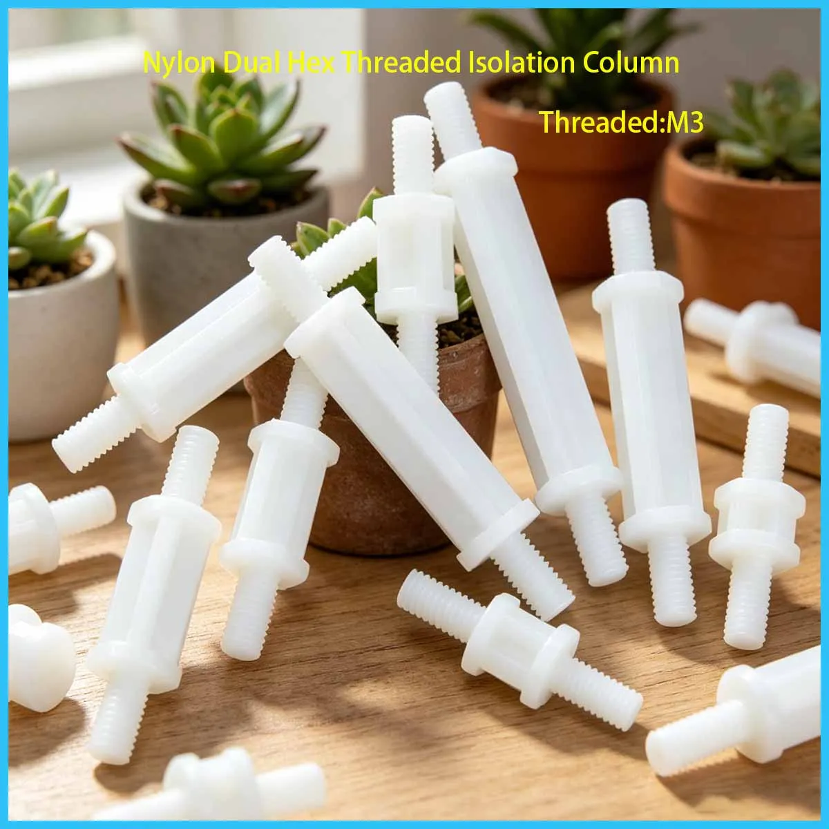 

M3 Nylon Dual Hex Threaded Spacer Pillar Isolation Column PCB Motherboard Support Standoff