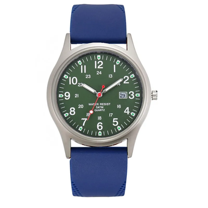 Men Quartz Wristwatch Brown Leather Strap Luminous Marker Date Function 30M Waterproof Casual Business Sport Gift Clock