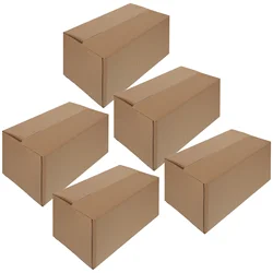 5 Pcs Carton Box Packaging Storage Shipping Box Express Heavy Duty Boxes Corrugated Packing Package Cardboard Moving