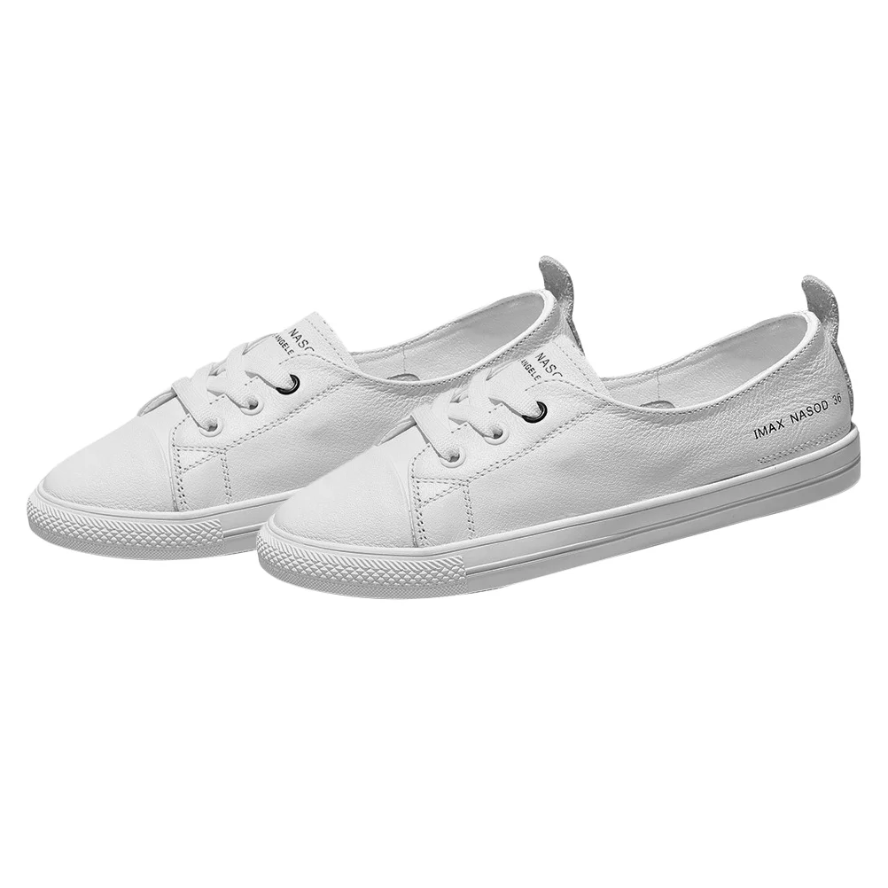 Zapatillas de deporte casuales Mujer Mocasines Zapatos para el trabajo Primavera y verano Mujer Blanco Mujer