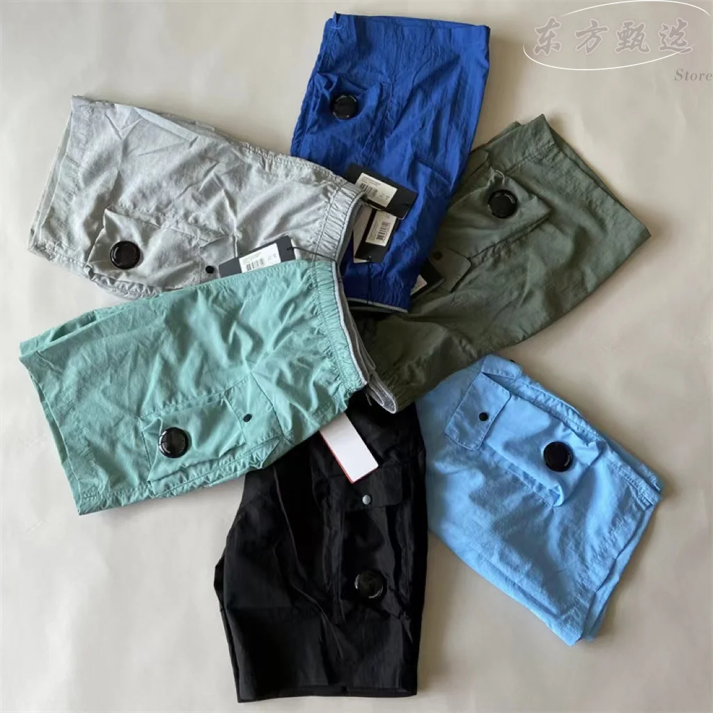 2024 Summer Men's Outdoor Leisure Sports Nylon Shorts Large Pocket Loose Three Piece Pants Casual Beach Shorts High Quality