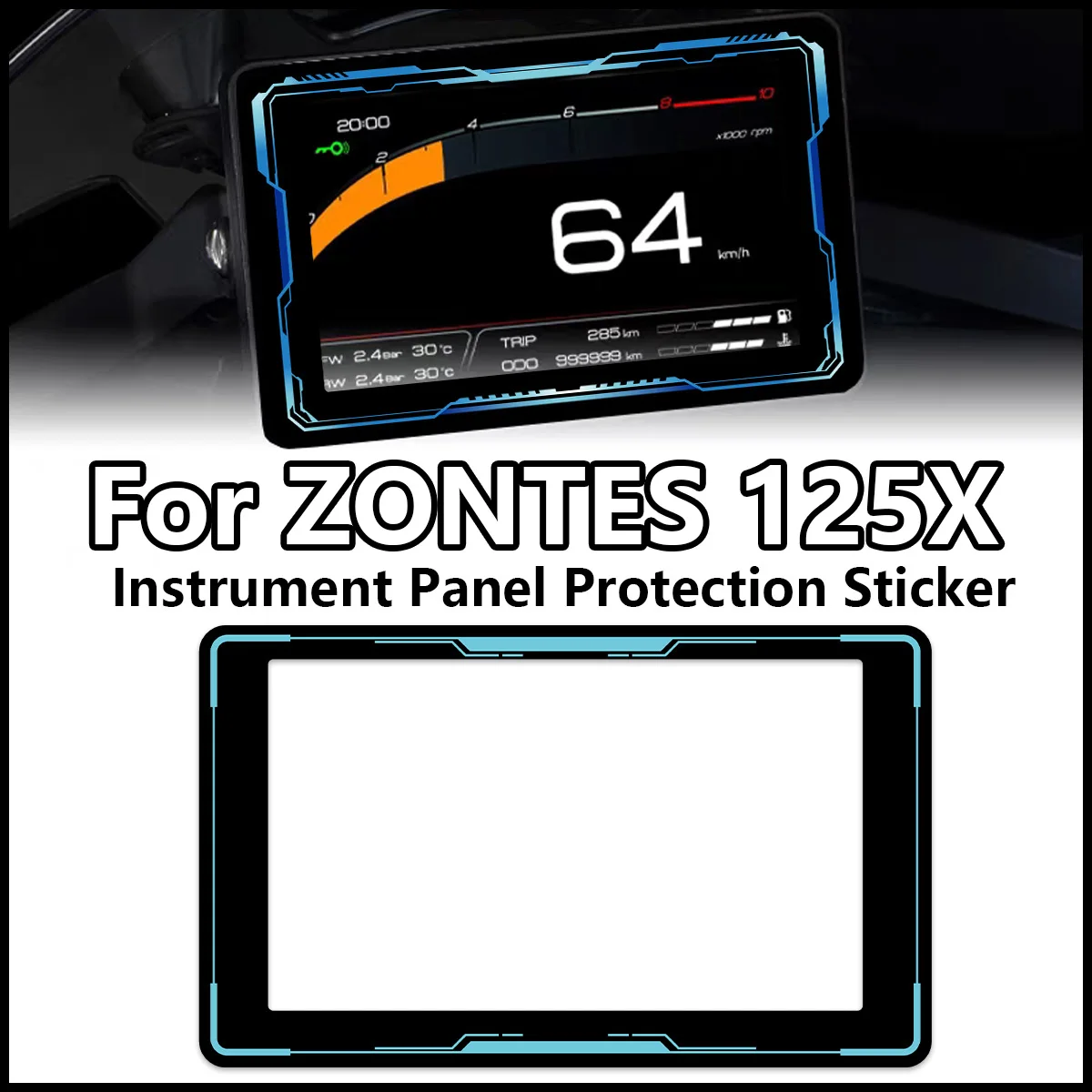 Motorcycle Instrument Panel Protective Stickers Waterproof Scratch Resistant Dashboard Accessories Decals for ZONTES 125X 125 X