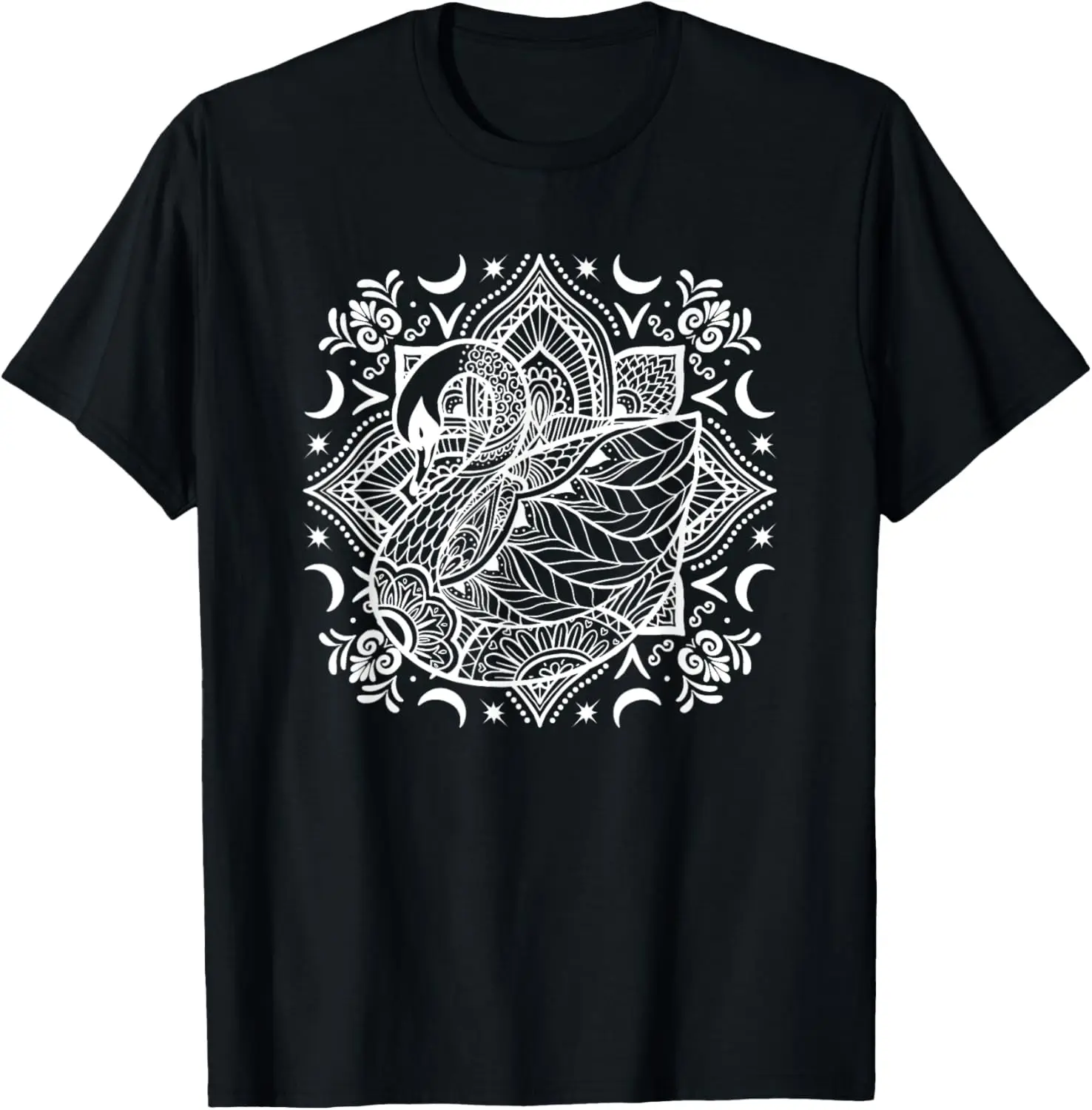 Swan Bird Mandala Pattern Animal Nature Wildlife Swan Lover T-Shirt