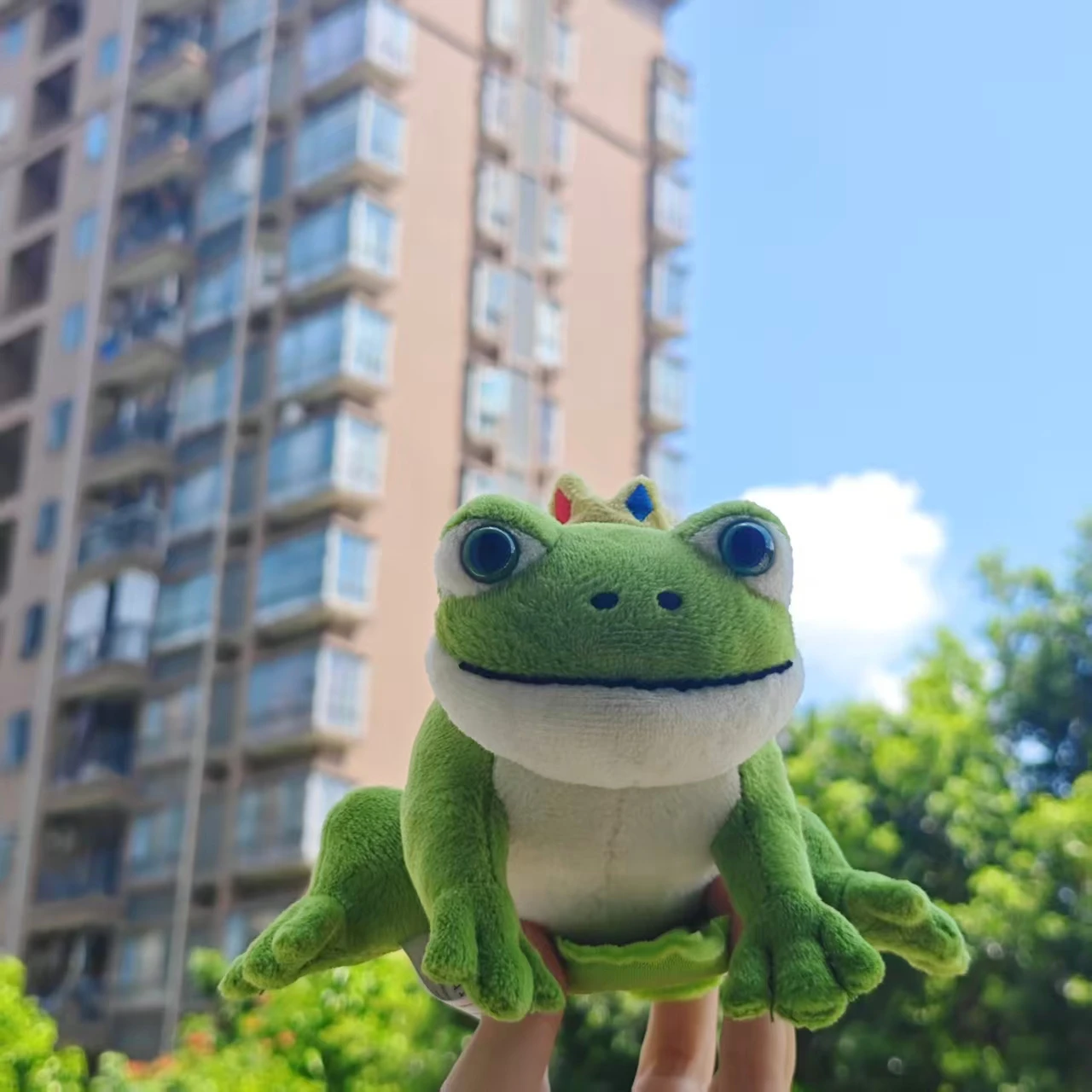 Frosch-Plüschtier, 8,9 cm, grüner Frosch, Stofftier, magnetische Schulter, Plüsch, weiche Puppe, Party, Mode, Dekor, Jungen, Mädchen, Geburtstagsgeschenke – Detail 3