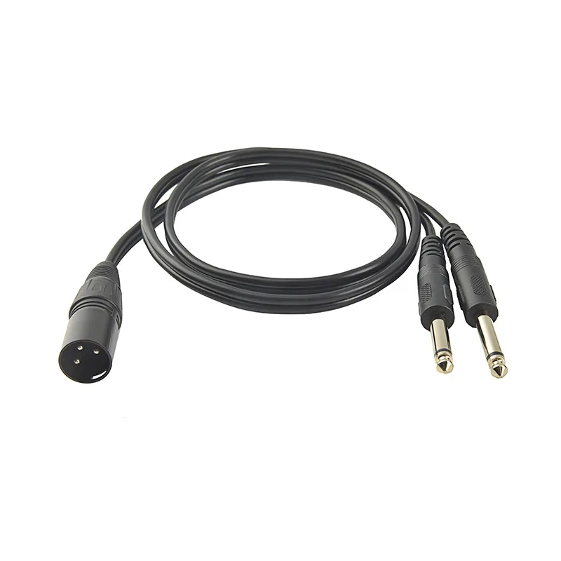 Cavo Audio Mono da 3 Pin XLR femmina a doppio da 6.35mm TS 1/4 Jack Stereo Aux Cord spina da 6.35mm a XLR maschio Y Splitter Wire