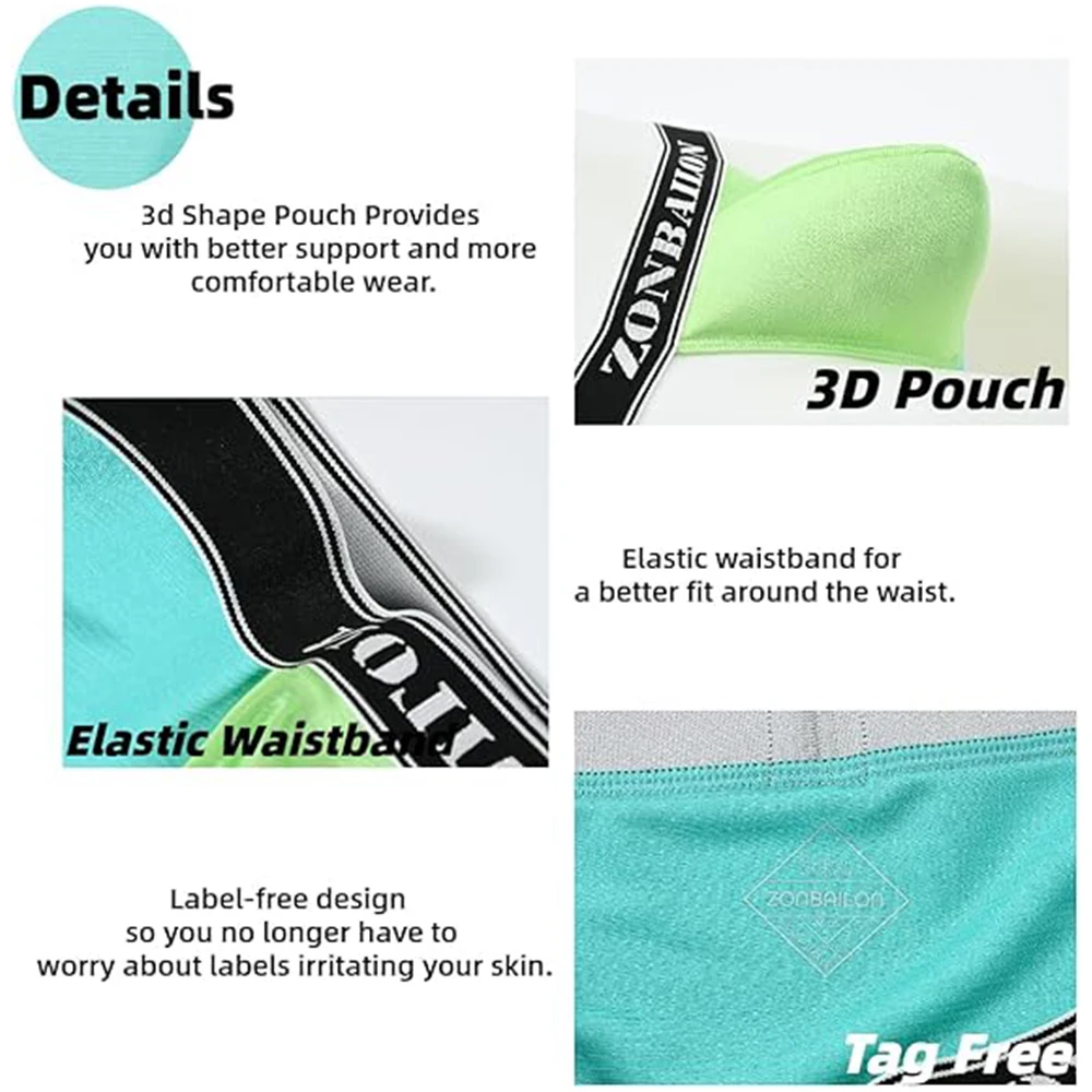 ZONBAILON Men's Underwear Stretch Pouch Sexy Low Rise Briefs with Bulge Enhancing Briefs For Men