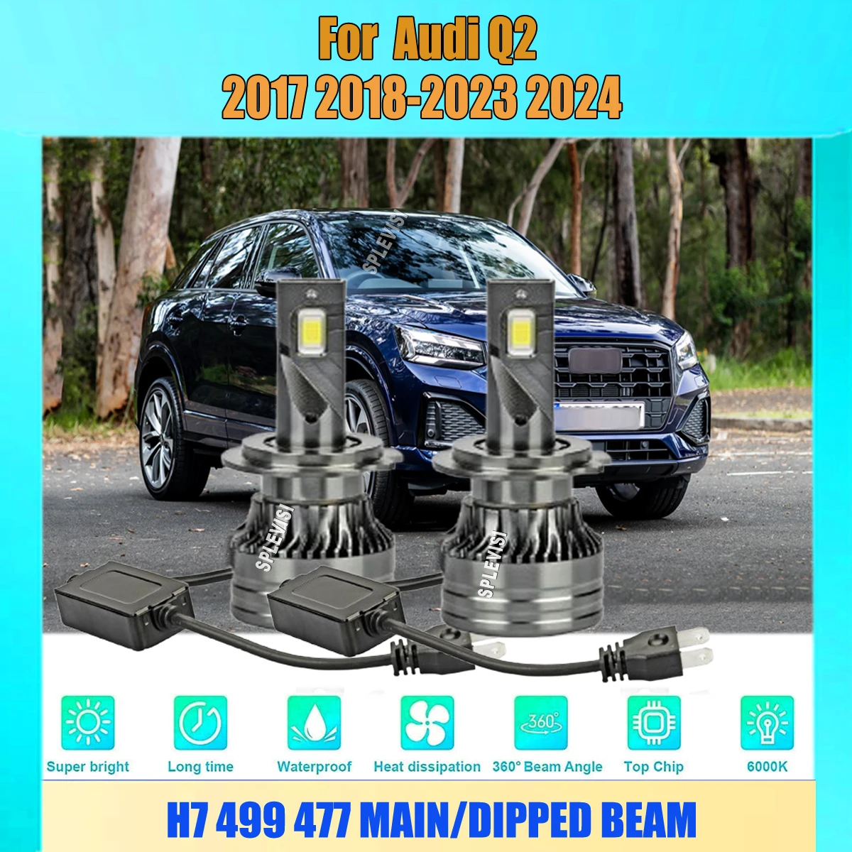 

12v H7 Replacement Headlight Bulb: Main/Dipped Beam (Hi/Lo) Canbus Direct For Audi Q2 2017 2018 2019 2020 2021 2022 2023 2024
