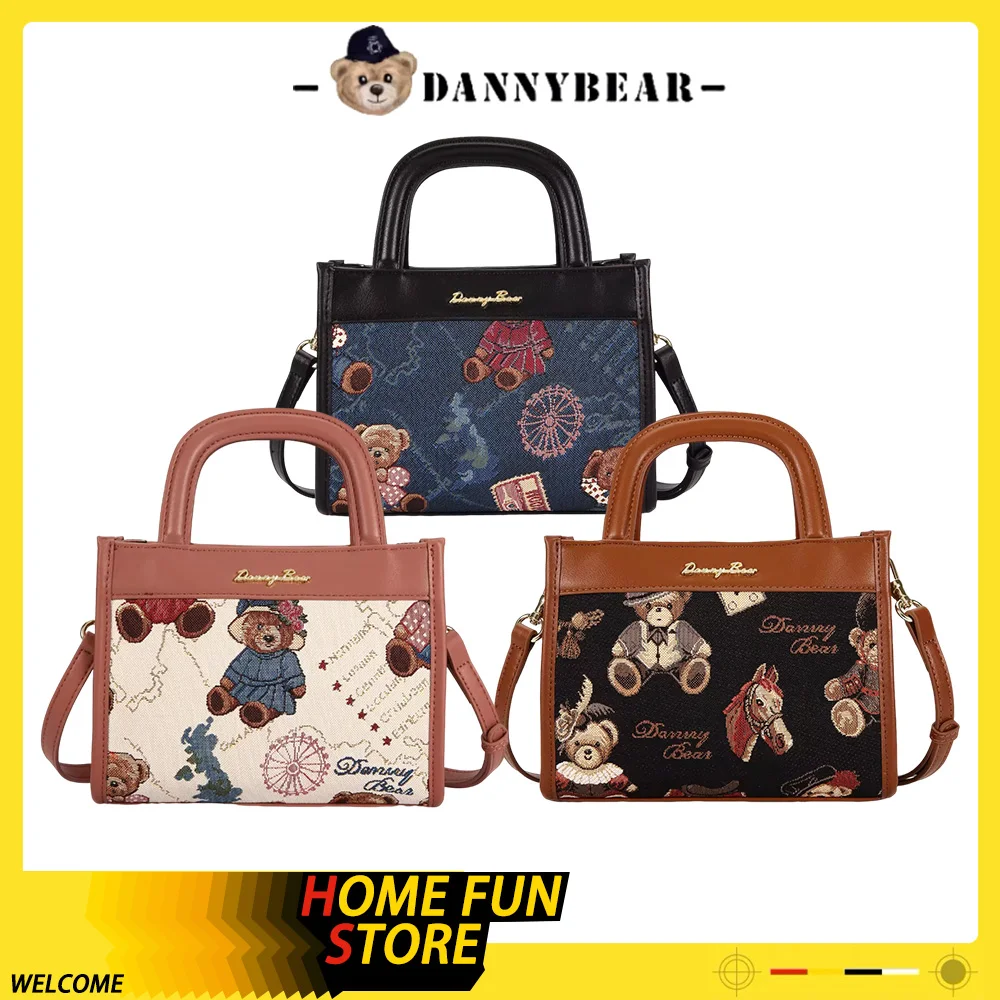 

Danny Bear Diagonal Bag Fashion Messenger Bag Storage Bags Makeup Organizer Bag Handbag Female Bag Woman's Cosmetic Bag Gift