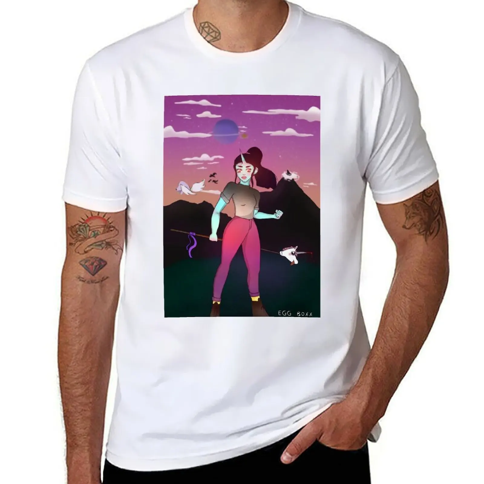 Unicorn queen T-Shirt man t shirt cotton high quality t shirt man luxury T-Shirt