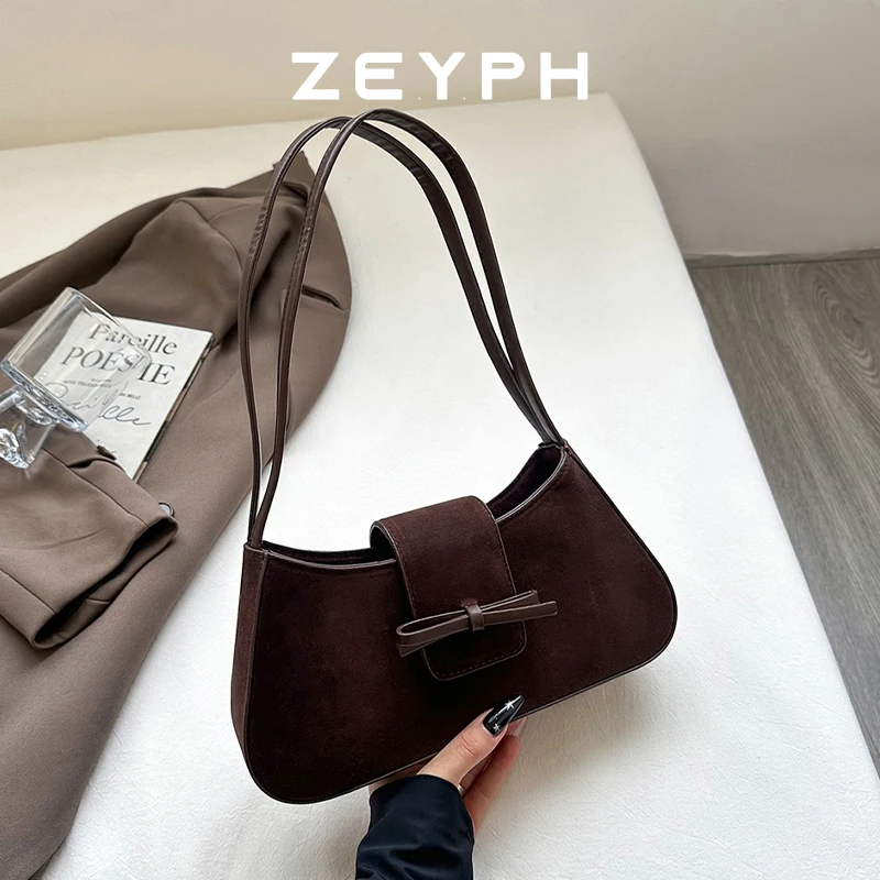 

Zeyph 2025 New Women s Four Seasons Armpit Bag Faux Polished Material Temperament Shoulder Bag Handbag Commuter Bag