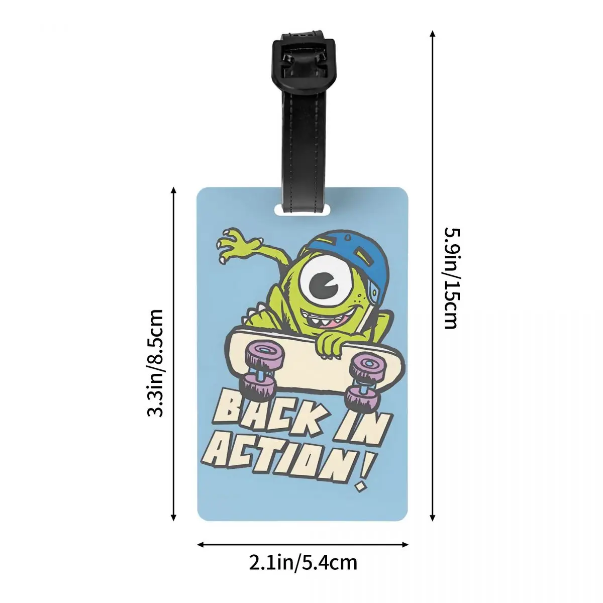 علامة الأمتعة المخصصة لجامعة Monsters مع ملصق معرف غطاء الخصوصية لبطاقة الاسم لحقيبة السفر #4