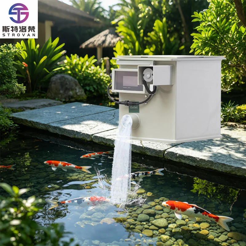 10m3/h Rotary Drum FilterMaterial for Aquarium Water Treatment Koi Pond 20 Tons Capacity Mini Drum Filter