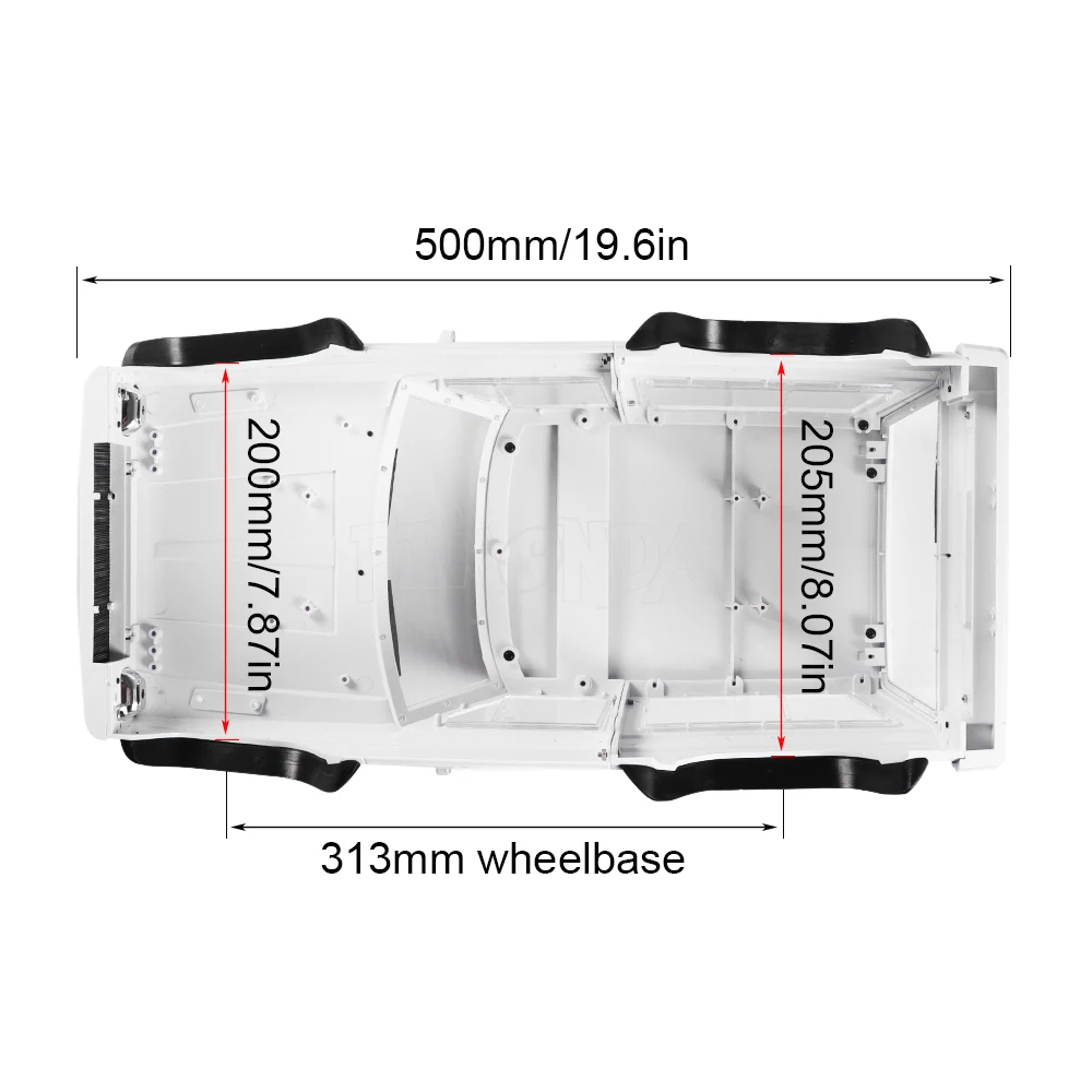 313mm Wheelbase Plastic Cherokee Body Car Shell Set for 1/10 RC Crawler Axial SCX10 II 90046 90047 TRX4 RGT 86100 Chassis