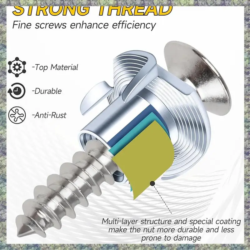 

WON Nuts,T-Nuts,4-Claw Nuts For Bolts And Rod Casters,Hardware Nuts