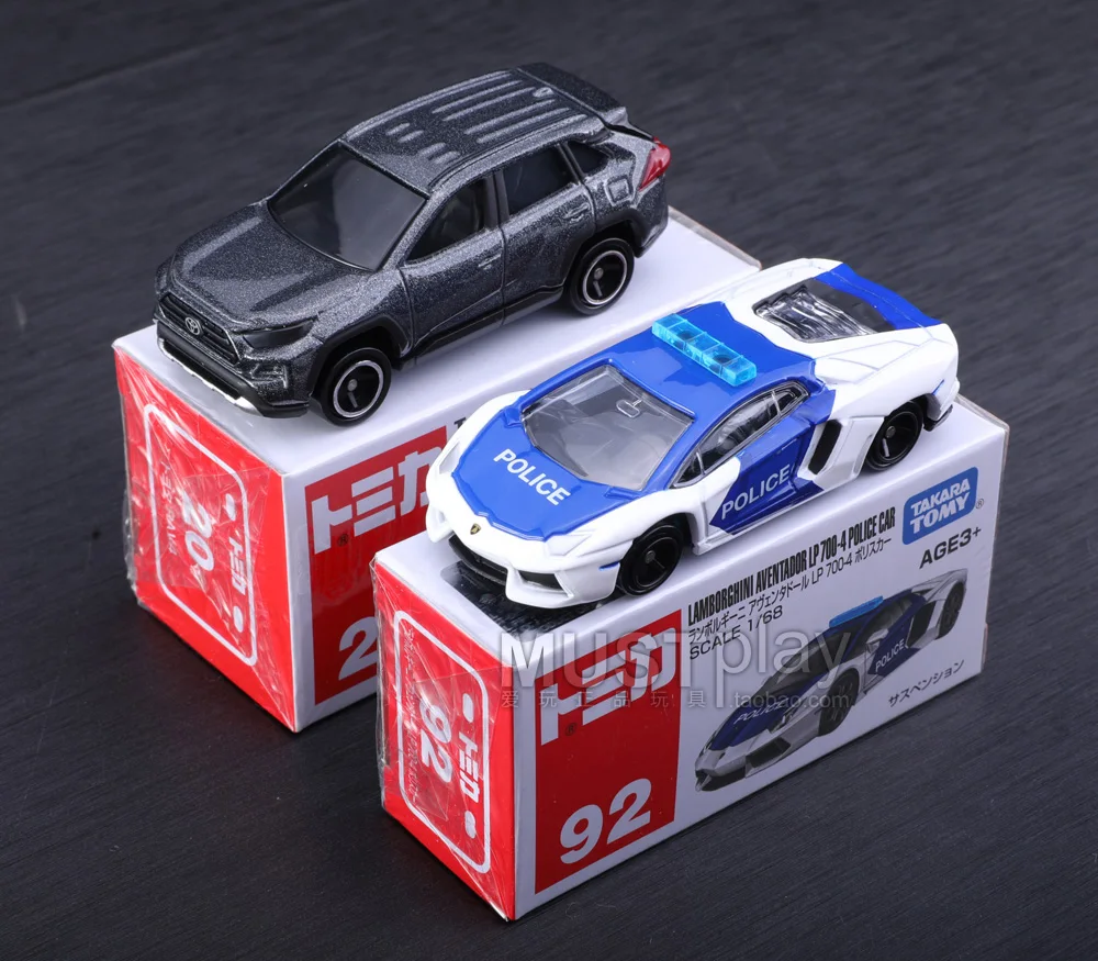 TAKARA TOMY Tomica nouveau NO.24 Toyota RAV4 NO.92 Lamborghini LP700-4 voiture de POLICE alliage jouet véhicule à moteur moulé sous pression modèle en métal cadeau