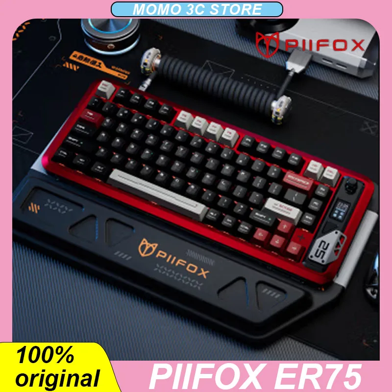 

PIIFOX ER75 Mechanical Keyboard Magnetic Switch Wireless Buletooth 3Mode Hot Swap RGB Customized Aluminum Alloy Gaming Keyboards