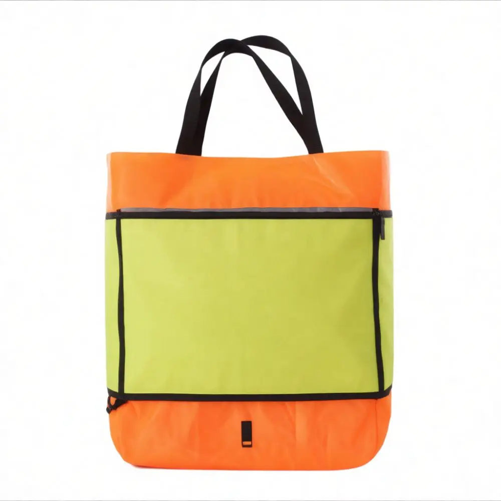 Portable Foldable Shopping Bag With Wheels Large Capacity Collapsible Grocery Cart Utility Trailer Luggage Organizer For Market