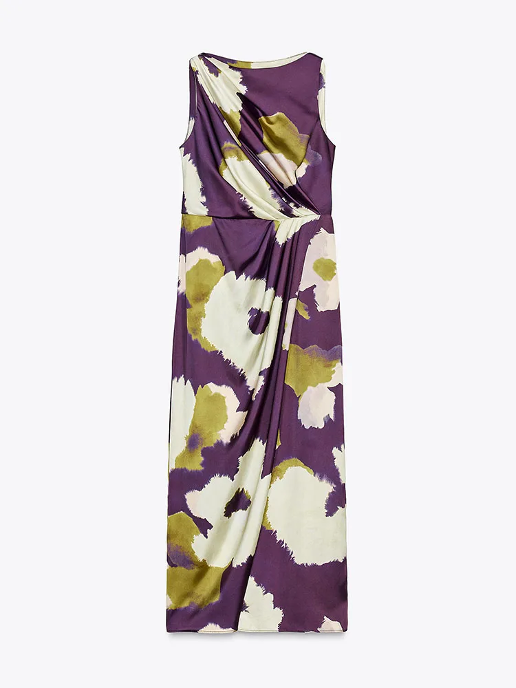 Printemps 2025 nouveauté femmes Midi Dr imprimé fleuri Svel gaze décoration taille haute a-ligne jupe trajet Sle