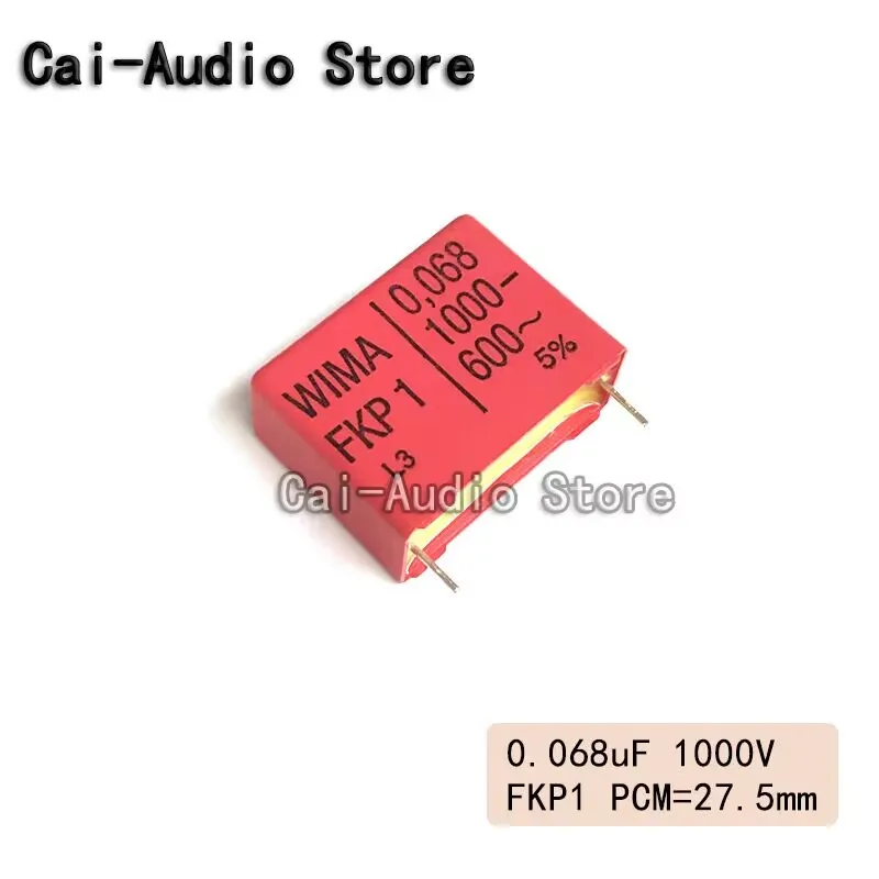 2PCS/5PCS/10PCS/Lot Brand NEW Germany WIMA FKP1 1000V 0.068UF 683 68NF Film Capacitor 1000v0.068UF 683 Pitch 27.5mm FKP1O126806D