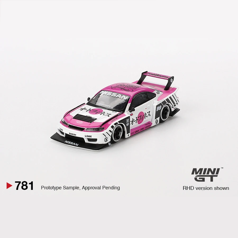 MINIGT 1/64 781 Nissan LB-Süper Siluet S15 SILVIA Auto Finesse SEMA 2023 Simülasyon Alaşım pres döküm model araç Erkek Oyuncak Hediye