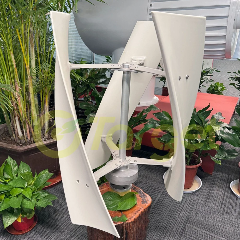 5000W 8KW Wind Turbine Generator 12V 24V 48V Vertical Windmill Low Start Wind Speed Off Grid System MPPT Charger Home Appliance