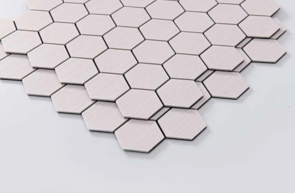 Waterproof 3D Mosaic Wall Panels Self Adhesive Peel and Stick Polygon Wall Tiles for Bathroom Living Room TV Wall Decor