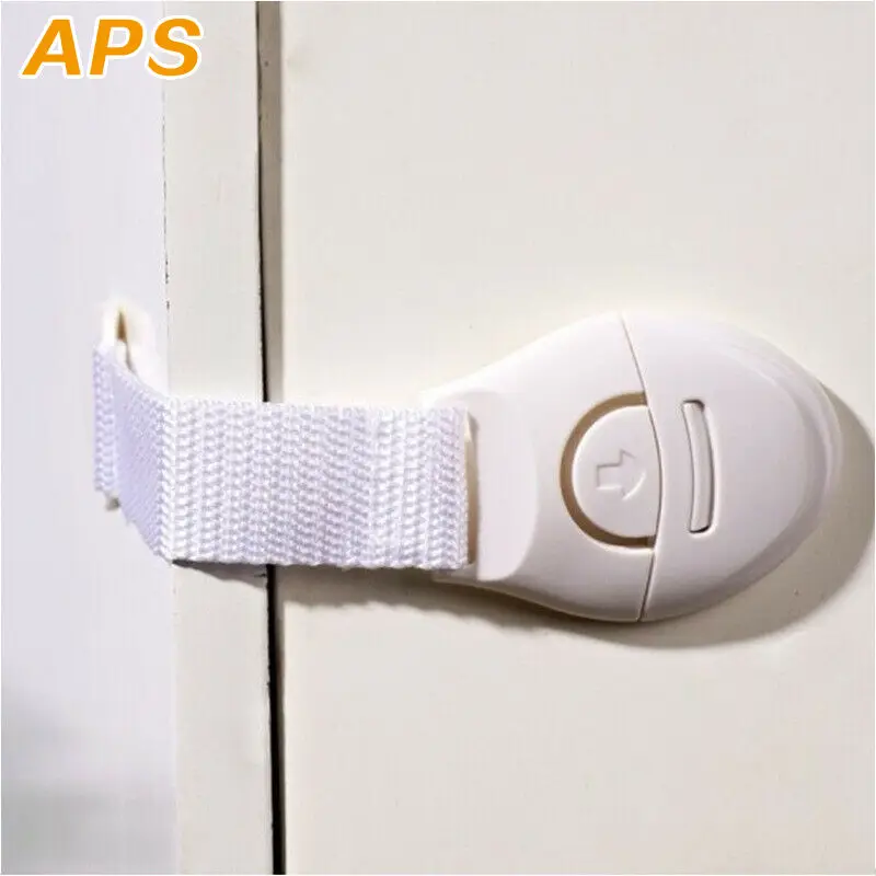 10pcs/Lot Baby Kids Safety Care Plastic Locks  Cabinet Cupboard Toilet Safety Locks Straps Infant Baby Protection Drawer Door